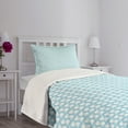 thumbnail image 5 of Ambesonne Cartoon Quilted Bedspread Set 2 Pcs, Composition of Footprints, Twin Size, Pale Blue White, 5 of 6