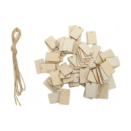 

1 Set DIY Rectangular Wooden Slices DIY Graffiti Hanging Decor Craft Pendants