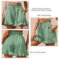 thumbnail image 3 of Pantalones Cortos Casuales, Pantalones Cortos Estampados, Cintura Alta, Patrón Floral Lindo Para Mujeres Para El Hogar ANGGREK IB1711, 3 of 6