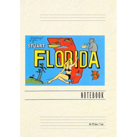 Vintage Lined Notebook Greetings from Stuart Florida (Paperback)