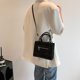 thumbnail image 3 of Bolsos de cuero con relieve de cocodrilo para mujer Bolso de hombro con asa superior (negro), 3 of 7