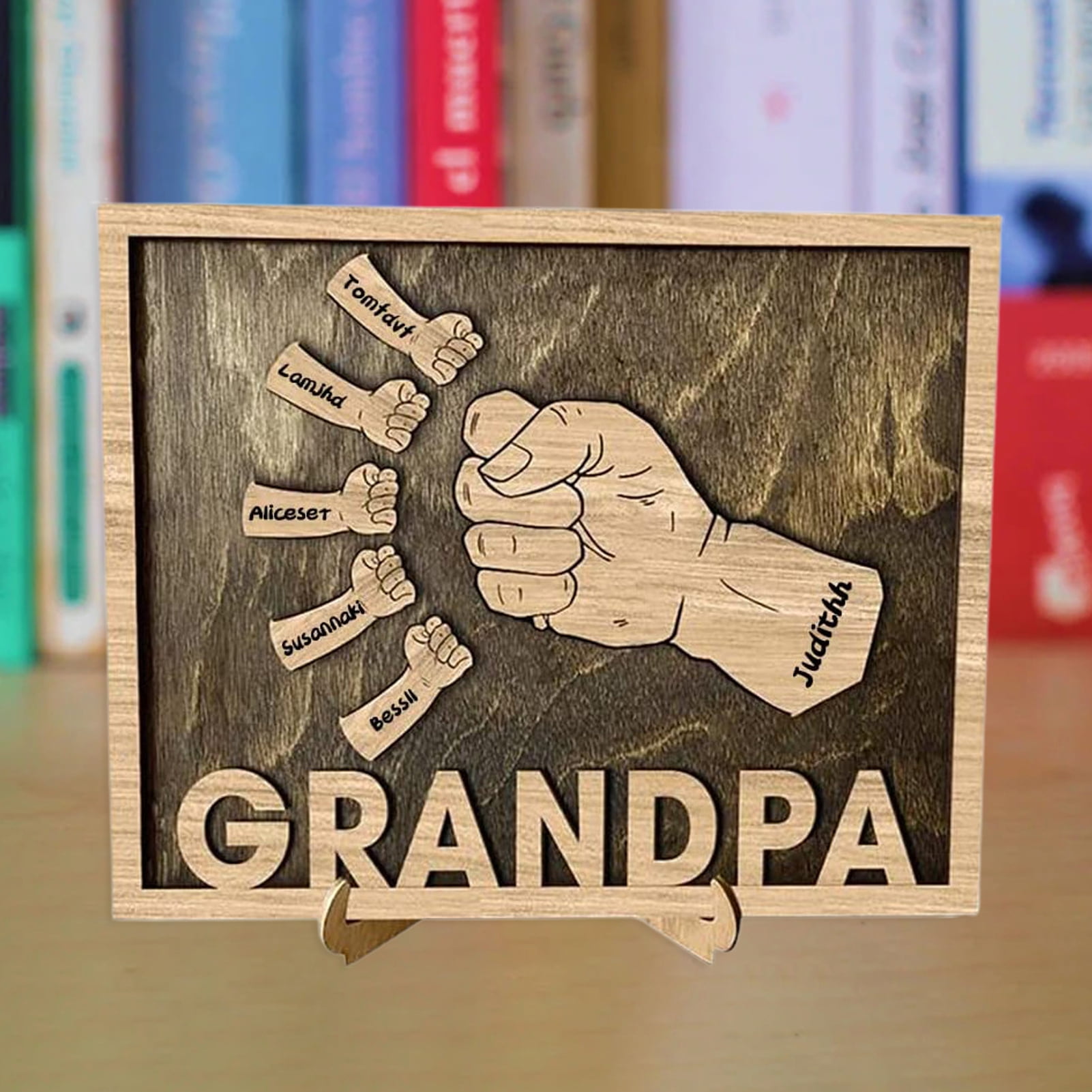 Personalised Dad Grandad Motorbike Wooden Plaques Custom Wall Sign Fathers Day 