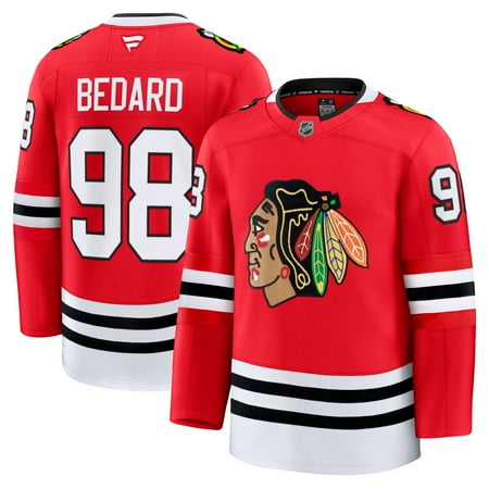 Men's Fanatics Connor Bedard Red Chicago Blackhawks Home Premium Jersey