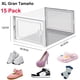 thumbnail image 2 of 15Pcs Cajas de Zapatos Apilable Transparentes y Plegable - Juego de Organizadores de Zapatos con Puerta de Succión, Zapateras Apilables Multifuncional a Prueba de Polvo para Hogar (Negro 34*26*18 cm), 2 of 9