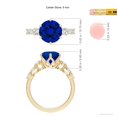 thumbnail image 5 of ANGARA Lab Grown 3.75 Ct Blue Sapphire Diamond Engagement Ring for Women in 14K Yellow Gold (Size-9mm) | September Birthstone, Anniversary, Jewelry Gift for Women | Lab-Grown Blue Sapphire Ring, 5 of 8