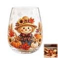 thumbnail image 5 of Fall Glassware Stemless Glasses with 2D Print Pumpkin Maple Leaves Drinking Glasses for Halloween Parties, Thanksgiving Party Home Kitchen Decorations Gifts, 5 of 6