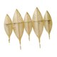 thumbnail image 5 of Hojas decorativas Colgador de hierro Baño Decoración de pared Estante montado en la pared con 5 ganchos Ropa Perchero de pared para puerta Ventanas Áurea45x41.5x4.5cm BLESIY Percheros, 5 of 8