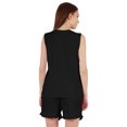 thumbnail image 3 of Inkmeso Solid Nightwear Shorts Set For Women Sleeveless Tank Top & Shorts 2Pcs Jersey sleepwear, 3 of 7