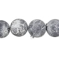 thumbnail image 3 of Northlight Leaf Etched Glass Christmas Ball Ornaments - 4" (100mm) - Gray - 4ct, 3 of 4
