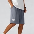 thumbnail image 5 of TKKCS Mens Casual Drawstring Shorts- Lightweight Elastic Waist Daily Wear Breathable Flat Front Summer Beach Shorts with Pockets Dark Gray Size 2XL, 5 of 7
