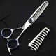 thumbnail image 2 of Tijeras de peluquería profesionales de 15 cm (6 pulgadas), curvas, con 18 dientes, de acero inoxidable., 2 of 2
