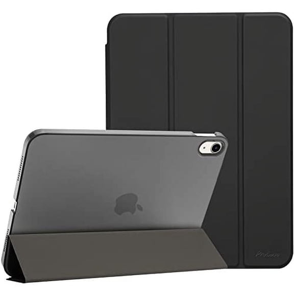 ProCase for iPad 10th Generation Case 2022 iPad 10.9 Case, Slim Hard Shell Translucent Back Tri-fold Smart Cover Protective Cases for 10.9" 2022 iPad 10th Gen A2696 A2757 A2777 –Black