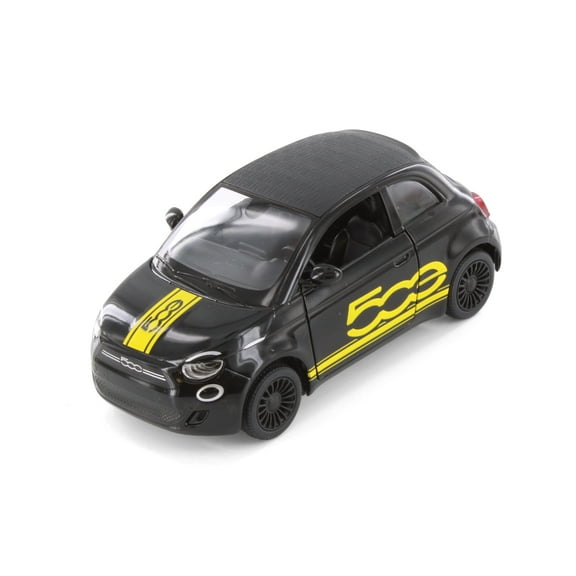 Fiat 500e Livery Edition, Black - Kinsmart 5440DF - 1/28 Scale Diecast Model Car