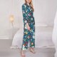 thumbnail image 3 of Balery Christmas Snowman Gift Conjunto de Pijama con Estampado para Mujer, Conjunto de Dos Piezas con Manga Larga, Ropa de Dormir Suave con Bolsillos, Pijamas Cómodos-Small, 3 of 7
