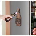 thumbnail image 2 of Abrebotellas montado en la pared de madera vintage con captador de tapas para amantes de la cerveza Abrebotellas de cerveza, 2 of 5