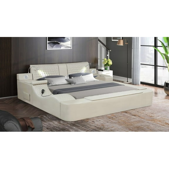 Smart Queen Size Bed with Multi-Features - Remote, Bluetooth, USB