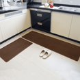 thumbnail image 1 of Alfombra de cocina absorbente de color sólido para el hogar, alfombra larga de franela antideslizante, moderna y sencilla, 1 of 4