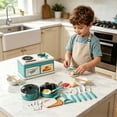 thumbnail image 6 of Rirozkan Play Kitchen Set, Pretend Play Cooking Toys with Stove and Accessories, Cutting Fruits Simulation Game for Interactive Fun, for Family Gathering or Holiday Activity, 6 of 7