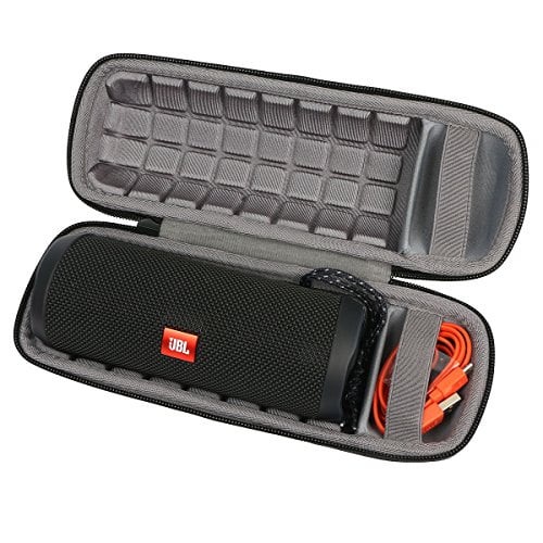 Black Storage Travel Bag Fits USB Cable and Charger Canboc Shockproof Carrying Case for JBL Charge 3 Waterproof Portable Wireless Bluetooth Speaker