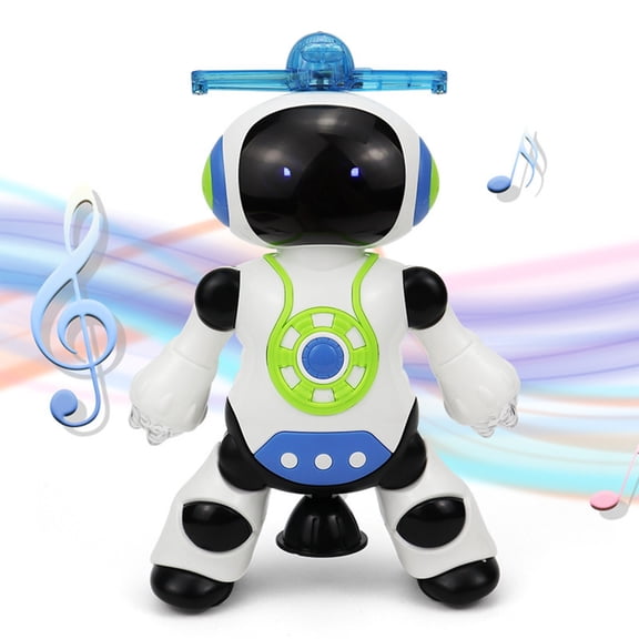 Loespoir Children's Light Music Projection Toy, Dancing Rotating Top Robot, Interactive Toy For Kids, Birthday, Playroom, Fun Light Show