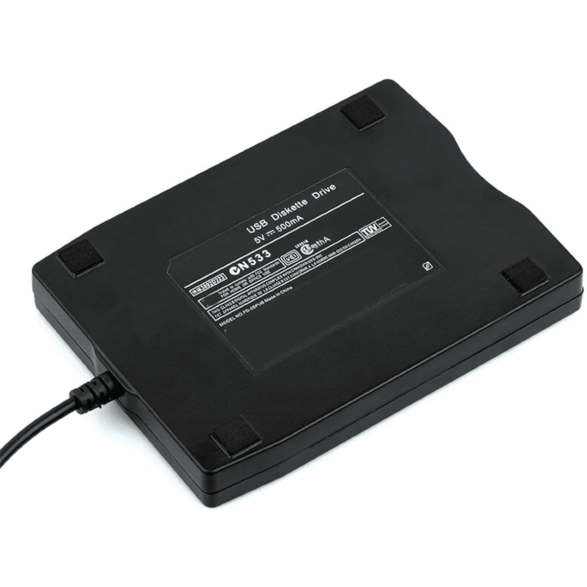 2X USB Floppy Drive 3.5Inch USB External Floppy Disk Drive Portable 1.44 MB FDD USB Drive Plug and for PC XP