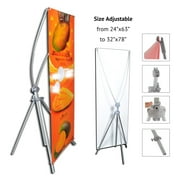 TheDisplayDeal® X Type Aluminum Banner Stand Adjustable Fits Any Banner Sizes 24" to 32"W, 63" to 78" H