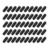 BESTYASH 200Pcs Black Round End Caps Rubber Thread Protector Covers for Tubing Chair Feet Home Use