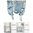 thumbnail image 6 of Teal Vintage Branches Tie Up Curtains for Window, Thermal Insulated Balloon Shade Adjustable Rod Pocket Curtains Valance Panels for Kitchen Bathroom Cafe 42 x 54 Vintage Birds Farmhouse, 6 of 6