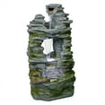 thumbnail image 4 of Alpine Corporation WIN1648 LED Lights Resin Stacked Stone Rainforest Fountain, Gray, 4 of 11