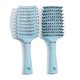 thumbnail image 1 of Peine de dientes anchos antiestático para desenredar el cabello rizado con mango ergonómico, color azul., 1 of 5