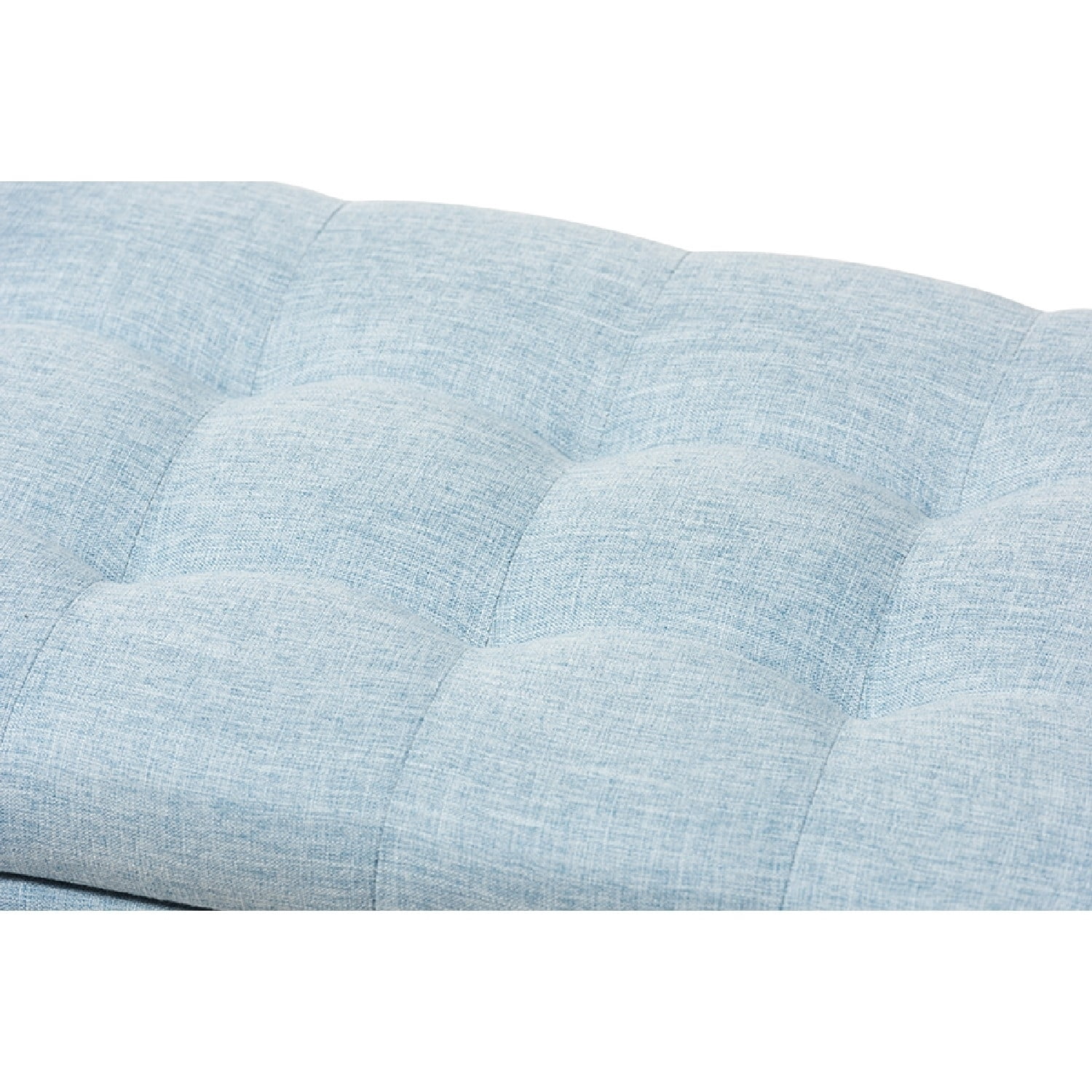 Baxton Studio Roanoke Modern and Contemporary Light Blue Fabric Upholstered Grid-Tufting Storage Ottoman Bench