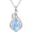 Silver-Moonstone Infinity Necklace, variant on Opal Necklace for Women - Teardrop Pendant Necklace, Infinity Twist Jewelry Gifts for Wife Girlfriend Mom