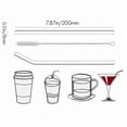 thumbnail image 2 of 12pcs clear glass reusable straws, shatterproof glass straws, 6 straight and 6 curved with cleaning brush, 2 of 5