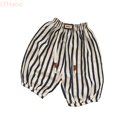 thumbnail image 2 of LYHaoo Kids Toddler Minimalist Striped Pants Loose Fit Elastic Waist Pants for Boys and Girls Back to School Outfits(Black), 2 of 4