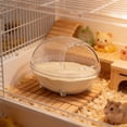 thumbnail image 4 of Casa de baño de arena pequeña transparente con forma de dinosaurio y puerta lateral para hámsteres, jerbos, ratones y mascotas enanas, 17x12.2x10 cm, 4 of 7