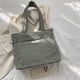 thumbnail image 2 of Bolso de hombro acolchado suave para mujer, bolso de compras ligero para exterior para mujer (gris), 2 of 8