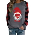 thumbnail image 4 of xiaxaixu T-shirt Imprimé de Noël pour Femmes, Pulls Patchwork à Manches Longues, 4 of 10