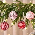 thumbnail image 5 of Lyacmy 12 Pcs Christmas Ball Ornaments Set, 3.15 Inches Red White Shatterproof Ball Hanging Ornament with Pre-Tied Strings for Christmas Tree Decorations, 5 of 8