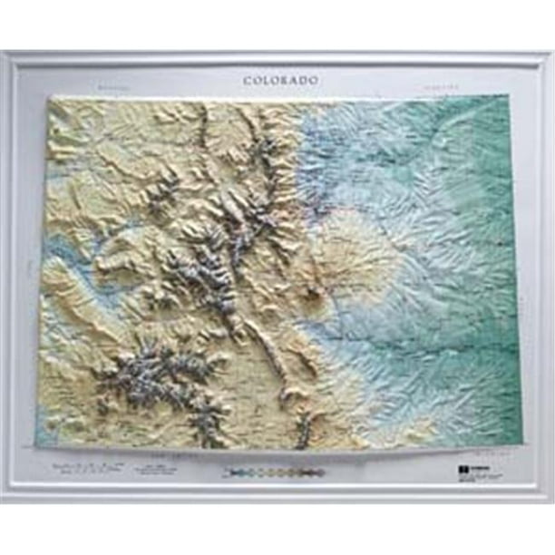hubbard scientific raised relief map 950 colorado state map Walmart