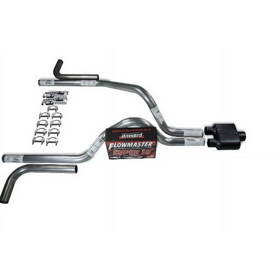 Dual exhaust 2.25 pipe Flowmaster Super 10  Side Exit Fits Dakota 97-05