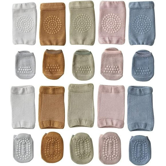 Ensembles de Genouillères et de Chaussettes Antidérapantes pour Bébé Garçon Filles Apprennent à Marcher