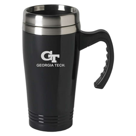 Stainless Steel Jacketed Tank - Georgia Tech Yellow Jackets Engraved 16oz Stainless Steel Travel Mug - Black