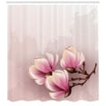 thumbnail image 3 of Ambesonne Magnolia Shower Curtain, Fragile Flower Petals, 69"Wx75"L, Pale Pink Brown Pink, 3 of 3