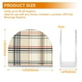 thumbnail image 4 of Yayeee Napkin Holder for Table Kitchen Paper Tissue Organization, Beige Plaid Pattern, 4 of 8