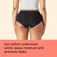 thumbnail image 6 of Thinx for All Women's Super Absorbency Cotton Brief Period Underwear, Small, Black, 6 of 9