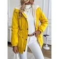 thumbnail image 6 of Women'S Warm Winter Coat Thicken Fleece Lined Parka Plus Size Jacket with Hood Yellow XL, 6 of 9
