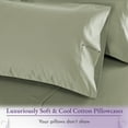 thumbnail image 6 of California Design Den 1000 Thread Count King Pillow Cases Set of 2 - Soft 100% Cotton Sateen - Sage Green, 6 of 8