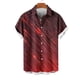 thumbnail image 3 of Mens Casual Manga Corta Botón Abajo Camisas Turndown Cuello Blusa de Impresión, Poliéster Ligero Top de la Moda para el Verano Al Aire Libre Y el Uso Diario, 3 of 6