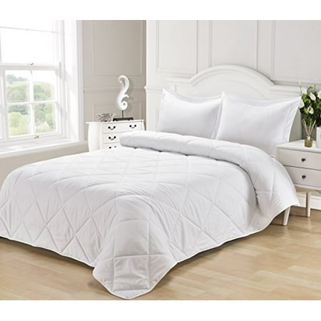 Premium White Goose Down Alternative Comforter Duvet Insert With 4