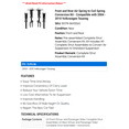 thumbnail image 2 of Front and Rear Air Spring to Coil Spring Conversion Kit - Compatible with 2004 - 2010 Volkswagen Touareg 2005 2006 2007 2008 2009, 2 of 2